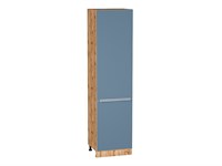 Кухонный  Шкаф пенал с 2-мя дверцами Фьюжн Дуб Вотан, Silky Blue, 2340, 600, каркас ЛДСП  Дуб Вотан, фасад МДФ  Silky Blue,  2336*600*576 sppr5VVTtoAR60713