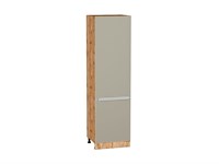 Кухонный  Шкаф пенал с 2-мя дверцами Фьюжн Дуб Вотан, Silky Grey, 2140, 600, каркас ЛДСП  Дуб Вотан, фасад МДФ  Silky Grey,  2132*600*576 sppr5VVTtoAR60703