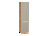 Кухонный  Шкаф пенал с 2-мя дверцами Фьюжн Дуб Вотан, Silky Grey, 2340, 600, каркас ЛДСП  Дуб Вотан, фасад МДФ  Silky Grey,  2336*600*576 sppr5VVTtoAR60705