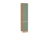 Кухонный  Шкаф пенал с 2-мя дверцами Фьюжн Дуб Вотан, Silky Mint, 2140, 400, каркас ЛДСП  Дуб Вотан, фасад МДФ  Silky Mint,  2132*400*576 sppr5VVTtoAR60706