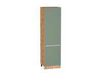 Кухонный  Шкаф пенал с 2-мя дверцами Фьюжн Дуб Вотан, Silky Mint, 2140, 600, каркас ЛДСП  Дуб Вотан, фасад МДФ  Silky Mint,  2132*600*576 sppr5VVTtoAR60707