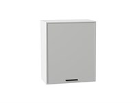 Кухонный  Шкаф верхний с 1-ой дверцей Фрейм Белый, Grey Silk, 720, 600, каркас ЛДСП  Белый, фасад МДФ  Grey Silk,  716*600*324 sppr5VVTtoAR68920