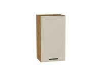 Кухонный  Шкаф верхний с 1-ой дверцей Фрейм Дуб Вотан, Cream Silk, 720, 400, каркас ЛДСП  Дуб Вотан, фасад МДФ  Cream Silk,  716*400*324 sppr5VVTtoAR69817