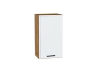 Кухонный  Шкаф верхний с 1-ой дверцей Фрейм Дуб Вотан, White Silk, 720, 400, каркас ЛДСП  Дуб Вотан, фасад МДФ  White Silk,  716*400*324 sppr5VVTtoAR66874