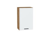 Кухонный  Шкаф верхний с 1-ой дверцей Фрейм Дуб Вотан, White Silk, 720, 450, каркас ЛДСП  Дуб Вотан, фасад МДФ  White Silk,  716*450*324 sppr5VVTtoAR66875