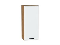 Кухонный  Шкаф верхний с 1-ой дверцей Фрейм Дуб Вотан, White Silk, 920, 400, каркас ЛДСП  Дуб Вотан, фасад МДФ  White Silk,  920*400*324 sppr5VVTtoAR66880