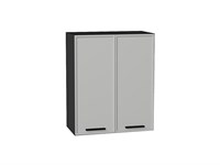 Кухонный  Шкаф верхний с 2-мя дверцами Фрейм Graphite, Grey Silk, 720, 600, каркас ЛДСП  Graphite, фасад МДФ  Grey Silk,  716*600*324 sppr5VVTtoAR68995