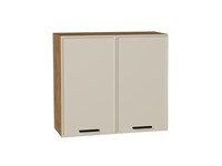 Кухонный  Шкаф верхний с 2-мя дверцами Фрейм Дуб Вотан, Cream Silk, 720, 800, каркас ЛДСП  Дуб Вотан, фасад МДФ  Cream Silk,  716*800*324 sppr5VVTtoAR69828