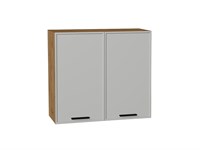 Кухонный  Шкаф верхний с 2-мя дверцами Фрейм Дуб Вотан, Grey Silk, 720, 800, каркас ЛДСП  Дуб Вотан, фасад МДФ  Grey Silk,  716*800*324 sppr5VVTtoAR68992