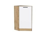 Кухонный  Шкаф нижний торцевой Фрейм Дуб Вотан, White Silk, каркас ЛДСП  Дуб Вотан, фасад МДФ  White Silk,  816*296*558 sppr5VVTtoAR66819