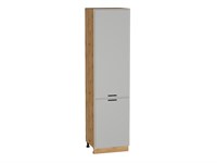 Кухонный  Шкаф пенал с 2-мя дверцами Фрейм Дуб Вотан, Grey Silk, 2340, 600, каркас ЛДСП  Дуб Вотан, фасад МДФ  Grey Silk,  2336*600*580 sppr5VVTtoAR69218