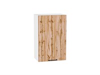 Кухонный  Шкаф верхний с 1-ой дверцей Флэт Белый, Wotan Oak 2S, 720, 450, каркас ЛДСП  Белый, фасад ЛДСП  Wotan Oak 2S,  716*450*318 sppr5VVTtoAR52598