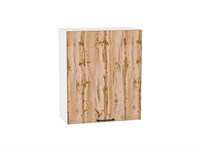 Кухонный  Шкаф верхний с 1-ой дверцей Флэт Белый, Wotan Oak 2S, 720, 600, каркас ЛДСП  Белый, фасад ЛДСП  Wotan Oak 2S,  716*600*318 sppr5VVTtoAR52600