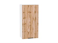 Кухонный  Шкаф верхний с 1-ой дверцей Флэт Белый, Wotan Oak 2S, 920, 450, каркас ЛДСП  Белый, фасад ЛДСП  Wotan Oak 2S,  920*450*318 sppr5VVTtoAR52603