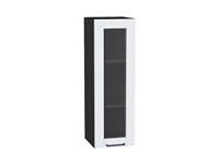Кухонный  Шкаф верхний с 1-ой остекленной дверцей Флэт Плюс Graphite, 920, 300, каркас ЛДСП  Graphite, фасад ЛДСП/Стекло  White In 2S,  920*300*318 sppr5VVTtoAR56202