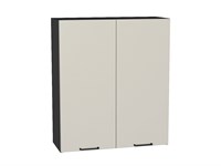 Кухонный  Шкаф верхний с 2-мя дверцами Флэт Graphite, Cashmere In 2S, 920, 800, каркас ЛДСП  Graphite, фасад ЛДСП  Cashmere In 2S,  920*800*318 sppr5VVTtoAR55780