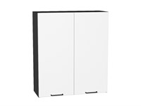 Кухонный  Шкаф верхний с 2-мя дверцами Флэт Graphite, White In 2S, 920, 800, каркас ЛДСП  Graphite, фасад ЛДСП  White In 2S,  920*800*318 sppr5VVTtoAR55681