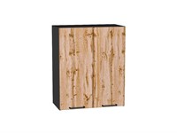Кухонный  Шкаф верхний с 2-мя дверцами Флэт Graphite, Wotan Oak 2S, 720, 600, каркас ЛДСП  Graphite, фасад ЛДСП  Wotan Oak 2S,  716*600*318 sppr5VVTtoAR52640