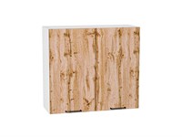Кухонный  Шкаф верхний с 2-мя дверцами Флэт Белый, Wotan Oak 2S, 720, 800, каркас ЛДСП  Белый, фасад ЛДСП  Wotan Oak 2S,  716*800*318 sppr5VVTtoAR52637