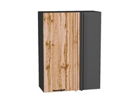 Кухонный  Шкаф верхний прямой угловой Флэт Graphite, Wotan Oak 2S, 920, каркас ЛДСП  Graphite, фасад ЛДСП  Wotan Oak 2S,  920*700*345 sppr5VVTtoAR60281