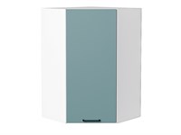 Кухонный  Шкаф верхний угловой Флэт Белый, Grey-green In 2S, 920, каркас ЛДСП  Белый, фасад ЛДСП  Grey-green In 2S,  920*600*600 sppr5VVTtoAR56929
