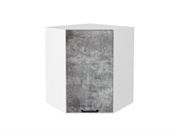 Кухонный  Шкаф верхний угловой Флэт Белый, Temple Stone 2S, 720, каркас ЛДСП  Белый, фасад ЛДСП  Temple Stone 2S,  716*600*600 sppr5VVTtoAR52664