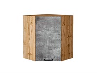 Кухонный  Шкаф верхний угловой Флэт Дуб Вотан, Temple Stone 2S, 720, каркас ЛДСП  Дуб Вотан, фасад ЛДСП  Temple Stone 2S,  716*600*600 sppr5VVTtoAR62497