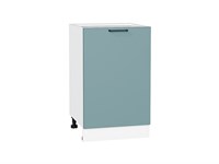 Кухонный  Шкаф нижний с 1-ой дверцей Флэт Белый, Grey-green In 2S, 500, каркас ЛДСП  Белый, фасад ЛДСП  Grey-green In 2S,  816*500*478 sppr5VVTtoAR56943