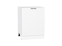Кухонный  Шкаф нижний с 1-ой дверцей Флэт Белый, White In 2S, 600, каркас ЛДСП  Белый, фасад ЛДСП  White In 2S,  816*600*478 sppr5VVTtoAR55692