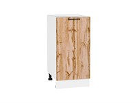 Кухонный  Шкаф нижний с 1-ой дверцей Флэт Белый, Wotan Oak 2S, 400, каркас ЛДСП  Белый, фасад ЛДСП  Wotan Oak 2S,  816*400*478 sppr5VVTtoAR52693