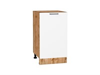 Кухонный  Шкаф нижний с 1-ой дверцей Флэт Дуб Вотан, White In 2S, 450, каркас ЛДСП  Дуб Вотан, фасад ЛДСП  White In 2S,  816*450*478 sppr5VVTtoAR62535