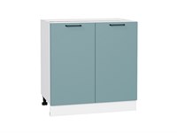Кухонный  Шкаф нижний с 2-мя дверцами Флэт Белый, Grey-green In 2S, 800, каркас ЛДСП  Белый, фасад ЛДСП  Grey-green In 2S,  816*800*478 sppr5VVTtoAR56955