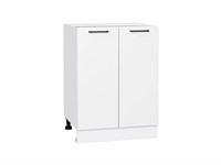Кухонный  Шкаф нижний с 2-мя дверцами Флэт Белый, White In 2S, 600, каркас ЛДСП  Белый, фасад ЛДСП  White In 2S,  816*600*478 sppr5VVTtoAR55702