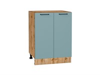 Кухонный  Шкаф нижний с 2-мя дверцами Флэт Дуб Вотан, Grey-green In 2S, 600, каркас ЛДСП  Дуб Вотан, фасад ЛДСП  Grey-green In 2S,  816*600*478 sppr5VVTtoAR62568