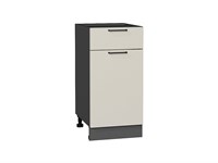 Кухонный  Шкаф нижний с 1-ой дверцей и ящиком Флэт Graphite, Cashmere In 2S, 400, каркас ЛДСП  Graphite, фасад ЛДСП  Cashmere In 2S,  816*400*478 sppr5VVTtoAR55787