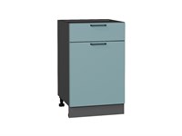 Кухонный  Шкаф нижний с 1-ой дверцей и ящиком Флэт Graphite, Grey-green In 2S, 500, каркас ЛДСП  Graphite, фасад ЛДСП  Grey-green In 2S,  816*500*478 sppr5VVTtoAR56937