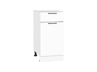 Кухонный  Шкаф нижний с 1-ой дверцей и ящиком Флэт Белый, White In 2S, 400, каркас ЛДСП  Белый, фасад ЛДСП  White In 2S,  816*400*478 sppr5VVTtoAR55683