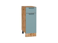 Кухонный  Шкаф нижний с 1-ой дверцей и ящиком Флэт Дуб Вотан, Grey-green In 2S, 300, каркас ЛДСП  Дуб Вотан, фасад ЛДСП  Grey-green In 2S,  816*300*478 sppr5VVTtoAR62516