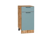 Кухонный  Шкаф нижний с 1-ой дверцей и ящиком Флэт Дуб Вотан, Grey-green In 2S, 400, каркас ЛДСП  Дуб Вотан, фасад ЛДСП  Grey-green In 2S,  816*400*478 sppr5VVTtoAR62523
