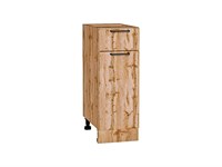 Кухонный  Шкаф нижний с 1-ой дверцей и ящиком Флэт Дуб Вотан, Wotan Oak 2S, 300, каркас ЛДСП  Дуб Вотан, фасад ЛДСП  Wotan Oak 2S,  816*300*478 sppr5VVTtoAR62517