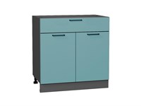 Кухонный  Шкаф нижний с 2-мя дверцами и ящиком Флэт Graphite, Grey-green In 2S, 800, каркас ЛДСП  Graphite, фасад ЛДСП  Grey-green In 2S,  816*800*478 sppr5VVTtoAR56953