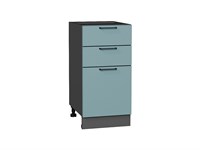 Кухонный  Шкаф нижний с 3-мя ящиками Флэт Graphite, Grey-green In 2S, 400, каркас ЛДСП  Graphite, фасад ЛДСП  Grey-green In 2S,  816*400*478 sppr5VVTtoAR56968