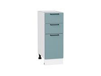 Кухонный  Шкаф нижний с 3-мя ящиками Флэт Белый, Grey-green In 2S, 300, каркас ЛДСП  Белый, фасад ЛДСП  Grey-green In 2S,  816*300*478 sppr5VVTtoAR56962