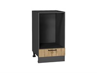 Кухонный  Шкаф нижний под духовку Флэт Graphite, Wotan Oak 2S, 450, каркас ЛДСП  Graphite, фасад ЛДСП  Wotan Oak 2S,  816*450*476 sppr5VVTtoAR67108