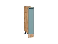 Кухонный  Шкаф нижний бутылочница Флэт Дуб Вотан, Grey-green In 2S, 150, каркас ЛДСП  Дуб Вотан, фасад ЛДСП  Grey-green In 2S,  816*150*478 sppr5VVTtoAR62503