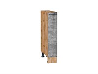Кухонный  Шкаф нижний бутылочница Флэт Дуб Вотан, Temple Stone 2S, 150, каркас ЛДСП  Дуб Вотан, фасад ЛДСП  Temple Stone 2S,  816*150*478 sppr5VVTtoAR62507