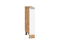 Кухонный  Шкаф нижний бутылочница Флэт Дуб Вотан, White In 2S, 150, каркас ЛДСП  Дуб Вотан, фасад ЛДСП  White In 2S,  816*150*478 sppr5VVTtoAR62499