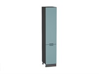 Кухонный  Шкаф пенал с 2-мя дверцами Флэт Graphite, Grey-green In 2S, 2140, 400, каркас ЛДСП  Graphite, фасад ЛДСП  Grey-green In 2S,  2132*400*574 sppr5VVTtoAR56984