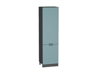 Кухонный  Шкаф пенал с 2-мя дверцами Флэт Graphite, Grey-green In 2S, 2140, 600, каркас ЛДСП  Graphite, фасад ЛДСП  Grey-green In 2S,  2132*600*574 sppr5VVTtoAR56985