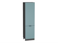 Кухонный  Шкаф пенал с 2-мя дверцами Флэт Graphite, Grey-green In 2S, 2340, 600, каркас ЛДСП  Graphite, фасад ЛДСП  Grey-green In 2S,  2336*600*574 sppr5VVTtoAR56987